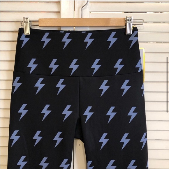 NWT Goldsheep Lightning Fit GS Bolt Blue Leggings Medium - Picture 4 of 11